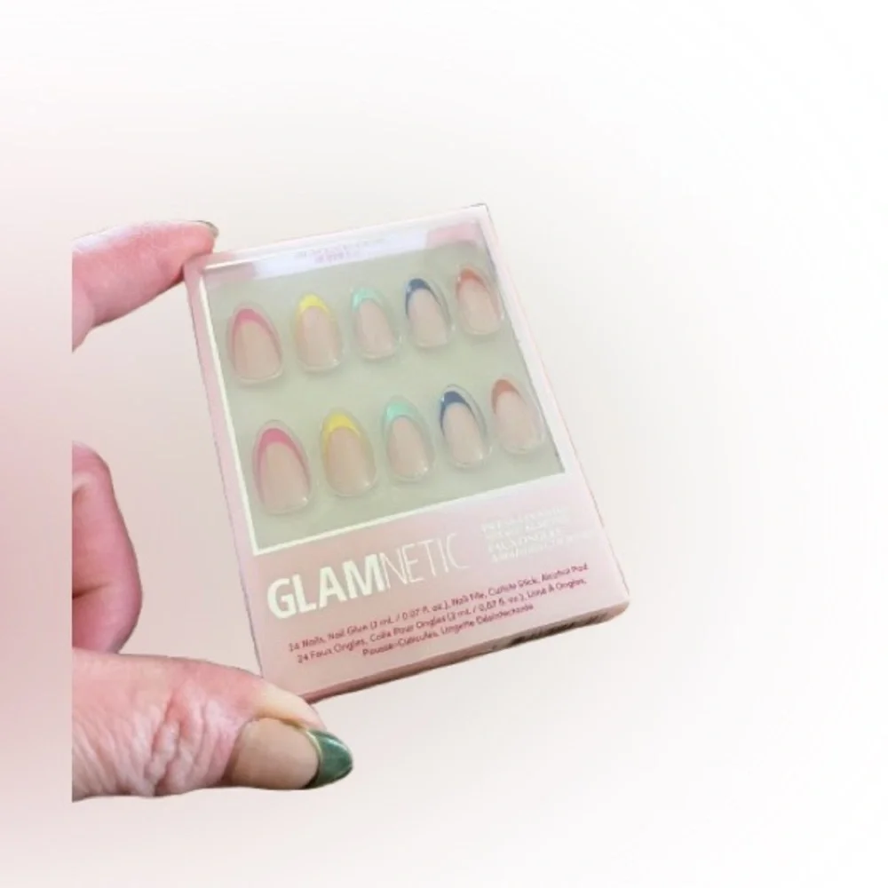 GLAMNETIC Pastel French Press-On Nails in Multi-Color